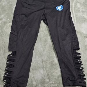 Zone Pro Black Leggings with Side Cut-Outs